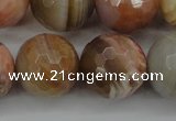 CAG4476 15.5 inches 16mm faceted round pink botswana agate beads