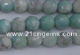 CAG4484 15.5 inches 6mm faceted round agate beads wholesale