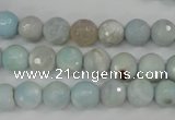 CAG4493 15.5 inches 8mm faceted round fire crackle agate beads