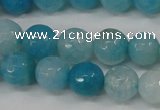 CAG4500 15.5 inches 8mm faceted round fire crackle agate beads