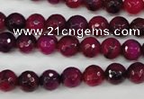 CAG4503 15.5 inches 8mm faceted round fire crackle agate beads