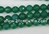 CAG4507 15.5 inches 8mm faceted round agate beads wholesale