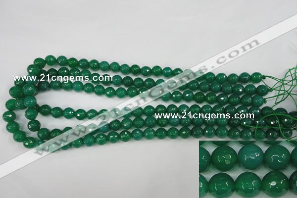 CAG4507 15.5 inches 8mm faceted round agate beads wholesale