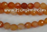 CAG4509 15.5 inches 8mm faceted round agate beads wholesale