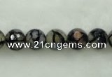 CAG451 15.5 inches 14mm faceted round agate beads Wholesale