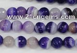 CAG4511 15.5 inches 8mm faceted round agate beads wholesale