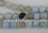 CAG4512 15.5 inches 8mm faceted round agate beads wholesale