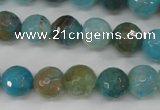 CAG4518 15.5 inches 10mm faceted round fire crackle agate beads