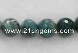 CAG453 15.5 inches 14mm faceted round agate beads Wholesale