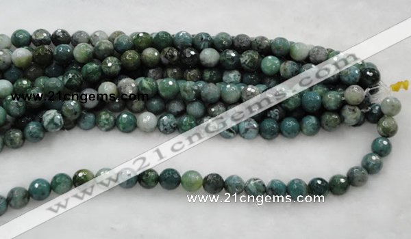 CAG453 15.5 inches 14mm faceted round agate beads Wholesale