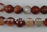 CAG4534 15.5 inches 10mm faceted round agate beads wholesale