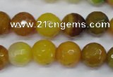 CAG4550 15.5 inches 12mm faceted round agate beads wholesale