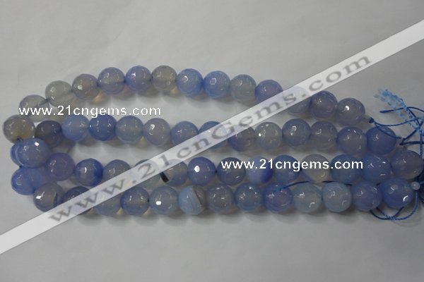 CAG4565 15.5 inches 14mm faceted round agate beads wholesale