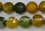 CAG4566 15.5 inches 14mm faceted round agate beads wholesale