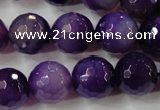 CAG4567 15.5 inches 14mm faceted round agate beads wholesale