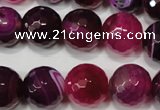 CAG4585 15.5 inches 16mm faceted round agate beads wholesale