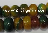 CAG4593 15.5 inches 10*14mm rondelle agate beads wholesale