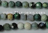 CAG4604 15.5 inches 4mm faceted round fire crackle agate beads