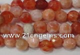 CAG4607 15.5 inches 4mm faceted round fire crackle agate beads