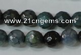 CAG4610 15.5 inches 6mm faceted round fire crackle agate beads