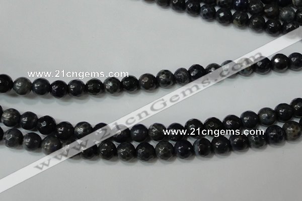 CAG4612 15.5 inches 6mm faceted round fire crackle agate beads