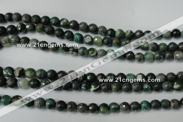 CAG4614 15.5 inches 6mm faceted round fire crackle agate beads