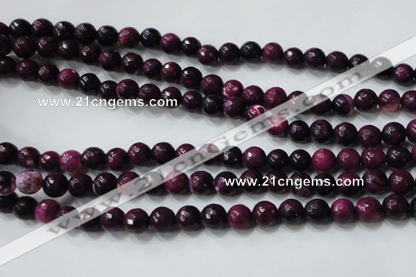 CAG4620 15.5 inches 6mm faceted round fire crackle agate beads