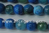 CAG4621 15.5 inches 6mm faceted round fire crackle agate beads