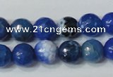 CAG4622 15.5 inches 6mm faceted round fire crackle agate beads