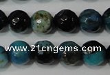 CAG4623 15.5 inches 6mm faceted round fire crackle agate beads