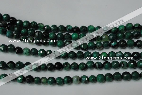 CAG4624 15.5 inches 6mm faceted round fire crackle agate beads