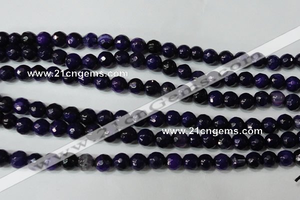 CAG4633 15.5 inches 6mm faceted round fire crackle agate beads