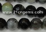 CAG4645 15.5 inches 8mm faceted round fire crackle agate beads