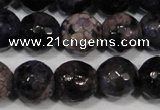 CAG4647 15.5 inches 8mm faceted round fire crackle agate beads