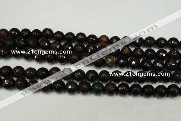 CAG4649 15.5 inches 8mm faceted round fire crackle agate beads