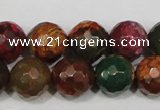 CAG4650 15.5 inches 8mm faceted round fire crackle agate beads