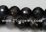 CAG4659 15.5 inches 8mm faceted round fire crackle agate beads