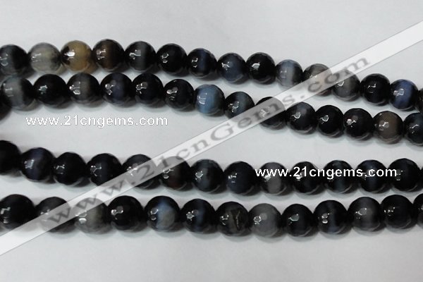 CAG4661 15.5 inches 10mm faceted round fire crackle agate beads