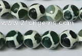 CAG4692 15.5 inches 12mm faceted round tibetan agate beads wholesale