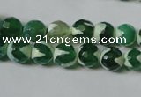 CAG4700 15.5 inches 8mm faceted round tibetan agate beads wholesale