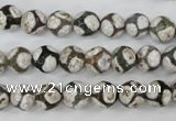 CAG4705 15 inches 8mm faceted round tibetan agate beads wholesale