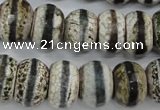 CAG4728 15 inches 12*16mm faceted rondelle tibetan agate beads wholesale