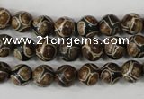 CAG4735 15 inches 8mm round tibetan agate beads wholesale