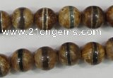 CAG4742 15 inches 10mm round tibetan agate beads wholesale