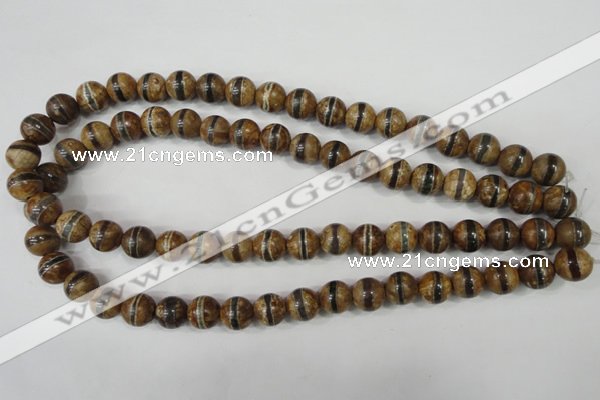 CAG4742 15 inches 10mm round tibetan agate beads wholesale
