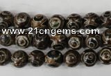 CAG4746 15 inches 8mm round tibetan agate beads wholesale