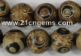 CAG4750 15 inches 16mm round tibetan agate beads wholesale