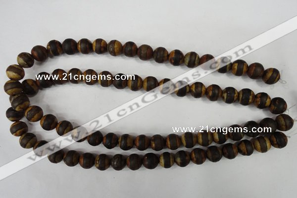 CAG4758 15 inches 10mm round tibetan agate beads wholesale