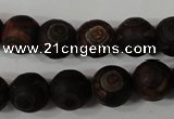 CAG4761 15 inches 12mm round tibetan agate beads wholesale