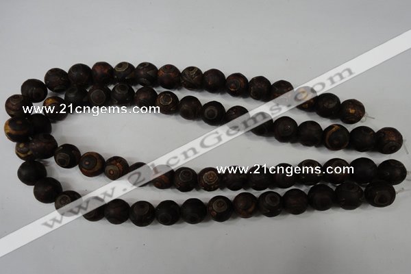 CAG4761 15 inches 12mm round tibetan agate beads wholesale